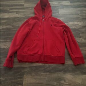 Ralph Lauren Red Zip-Up Hoodie